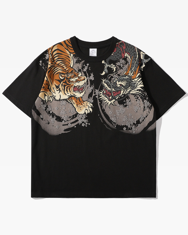 Y2K Summer Retro Japanese Tiger Shirt - 90S Grunge, Pastel Goth, Hip Hop, Y2K Club Outfits Y2K Summer Retro Japanese Tiger Shirt - 90S Grunge, Pastel Goth, Hip Hop, Y2K Club Outfits