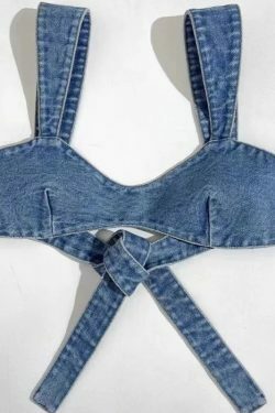 Y2K Summer Sexy Denim Strapless Top - Cute, Versatile, Retro 90S Grunge Jean Vest