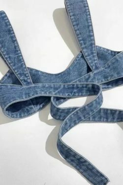 Y2K Summer Sexy Denim Strapless Top - Cute, Versatile, Retro 90S Grunge Jean Vest