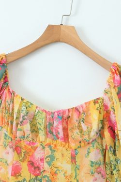 Y2K Summer Sunny Mini Dress - 90S Grunge, Retro, Pastel Goth, Y2K Party & Club Outfits