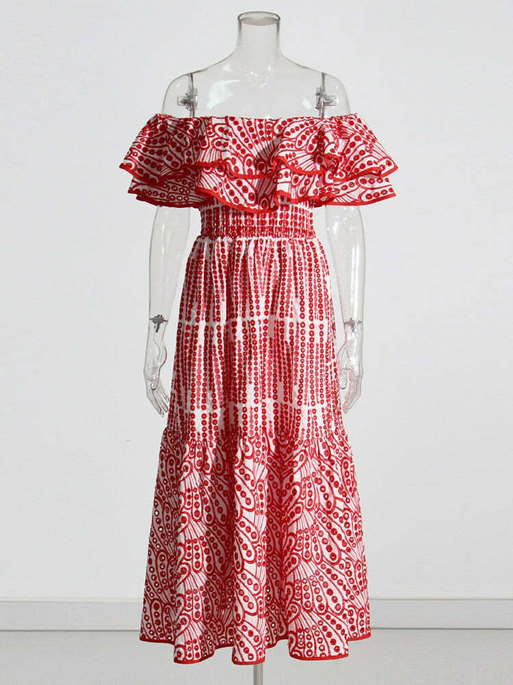 Y2K Summer Uma Midi Dress - 90S Grunge, Retro Style, Pastel Goth, Y2K Party & Club Outfits