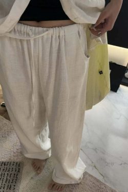 Y2K Summer Wide-Leg Pants - 90S Grunge Retro Fashion Loose Casual Trousers For Women