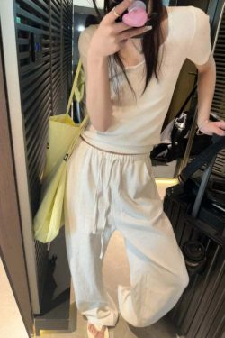 Y2K Summer Wide-Leg Pants - 90S Grunge Retro Fashion Loose Casual Trousers For Women