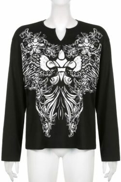 Y2K Summer Wing Shirt - Retro 90S Grunge, Pastel Goth, Y2K Club & Party Outfits For Women