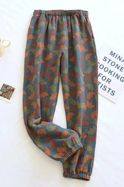 Y2K Summer Women'S Pajamas - 100% Cotton Crepe Pants, Comfortable Loose Fit, Retro 90S Style