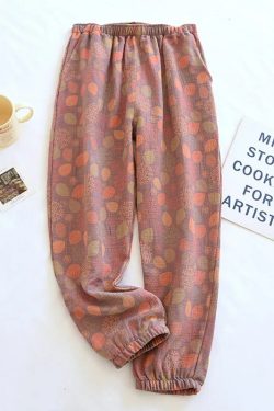 Y2K Summer Women'S Pajamas - 100% Cotton Crepe Pants, Comfortable Loose Fit, Retro 90S Style