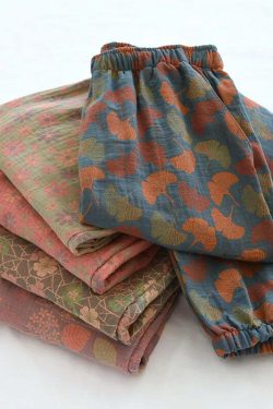 Y2K Summer Women'S Pajamas - 100% Cotton Crepe Pants, Comfortable Loose Fit, Retro 90S Style