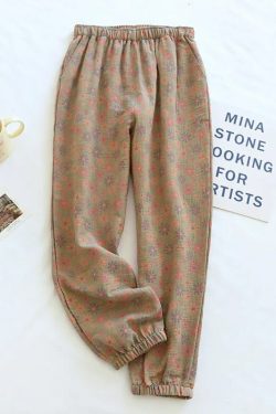 Y2K Summer Women'S Pajamas - 100% Cotton Crepe Pants, Comfortable Loose Fit, Retro 90S Style