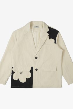 Y2K Two Tone Blazer - Retro 90S Fashion, Grunge, Pastel Goth, Y2K Party & Club Outfits