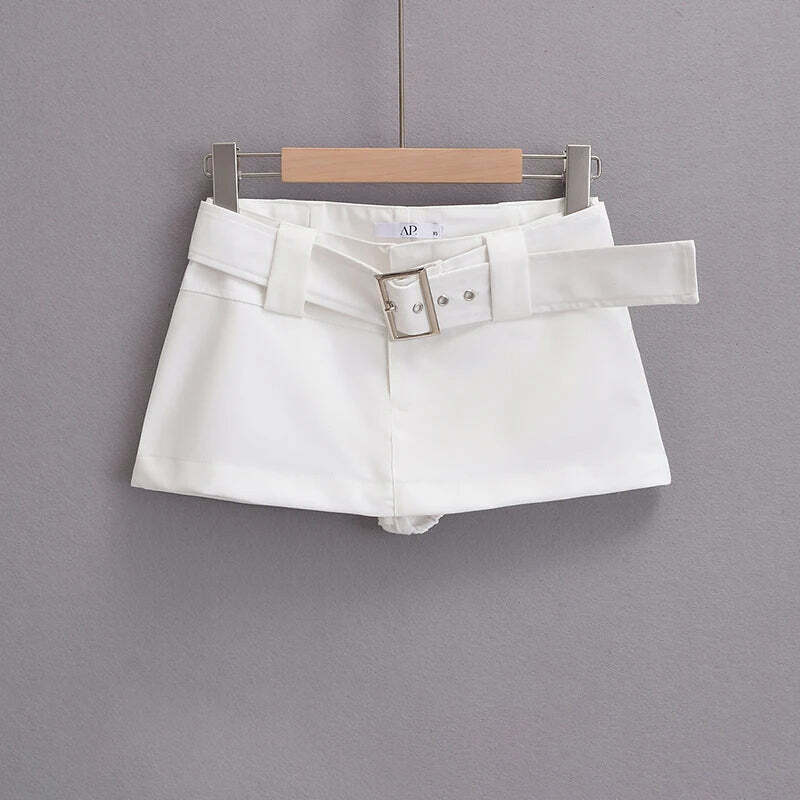 Y2K Vintage Black Cargo Mini Skirt With Belt - Korean Fashion Summer Retro 90S Grunge Outfit Y2K Vintage Black Cargo Mini Skirt With Belt - Korean Fashion Summer Retro 90S Grunge Outfit