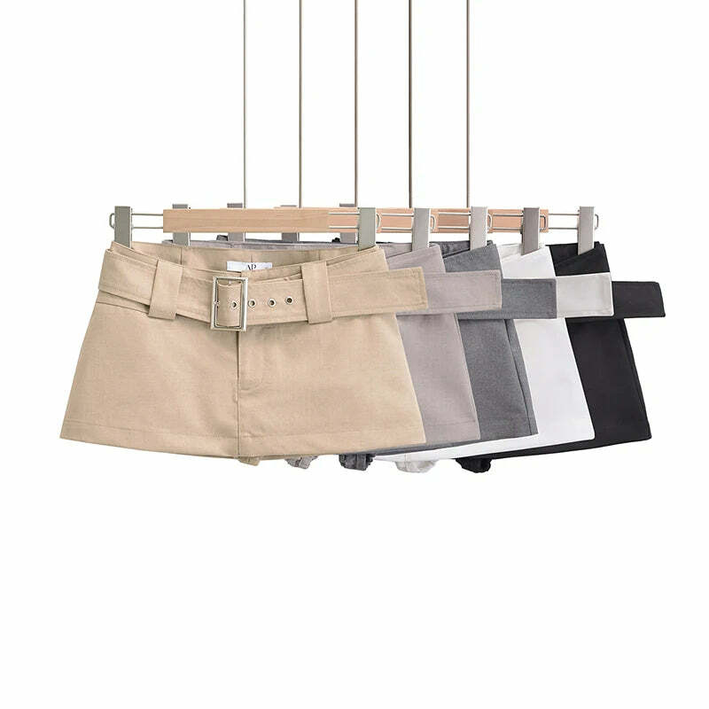 Y2K Vintage Black Cargo Mini Skirt With Belt - Korean Fashion Summer Retro 90S Grunge Outfit Y2K Vintage Black Cargo Mini Skirt With Belt - Korean Fashion Summer Retro 90S Grunge Outfit