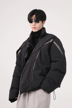 Y2K Vintage Puffer Jacket - 90S Grunge, Retro Style, Y2K Club & Party Outfits