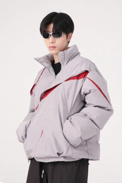 Y2K Vintage Puffer Jacket - 90S Grunge, Retro Style, Y2K Club & Party Outfits