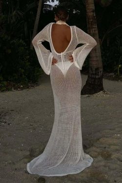 Yasmin Knitted Maxi Dress - Y2K Summer, 90S Grunge, Retro Style, Y2K Party & Club Outfits