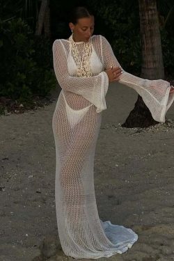 Yasmin Knitted Maxi Dress - Y2K Summer, 90S Grunge, Retro Style, Y2K Party & Club Outfits