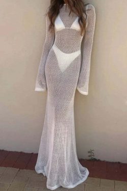 Yasmin Knitted Maxi Dress - Y2K Summer, 90S Grunge, Retro Style, Y2K Party & Club Outfits