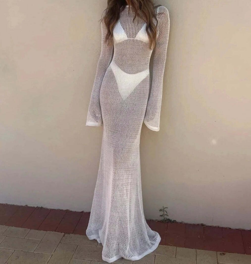 Yasmin Knitted Maxi Dress - Y2K Summer, 90S Grunge, Retro Style, Y2K Party & Club Outfits