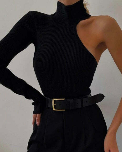 Zanthia Knitted Bodysuit - Y2K Summer, 90S Grunge, Retro Style, Y2K Party & Club Zanthia Knitted Bodysuit - Y2K Summer, 90S Grunge, Retro Style, Y2K Party & Club