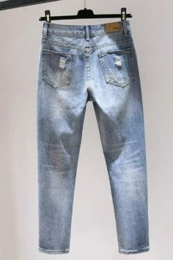 Zara Loose High Waist Hole Jeans - Y2K Summer Grunge 90S Fashion Retro Style Y2K Outfits