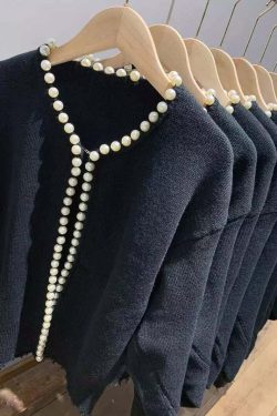 Zia Pearl Cardigan - Y2K Summer Grunge, 90S Retro, Pastel Goth, Y2K Party &