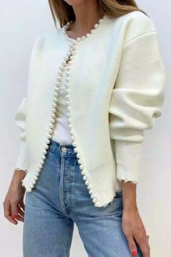 Zia Pearl Cardigan - Y2K Summer Grunge, 90S Retro, Pastel Goth, Y2K Party &