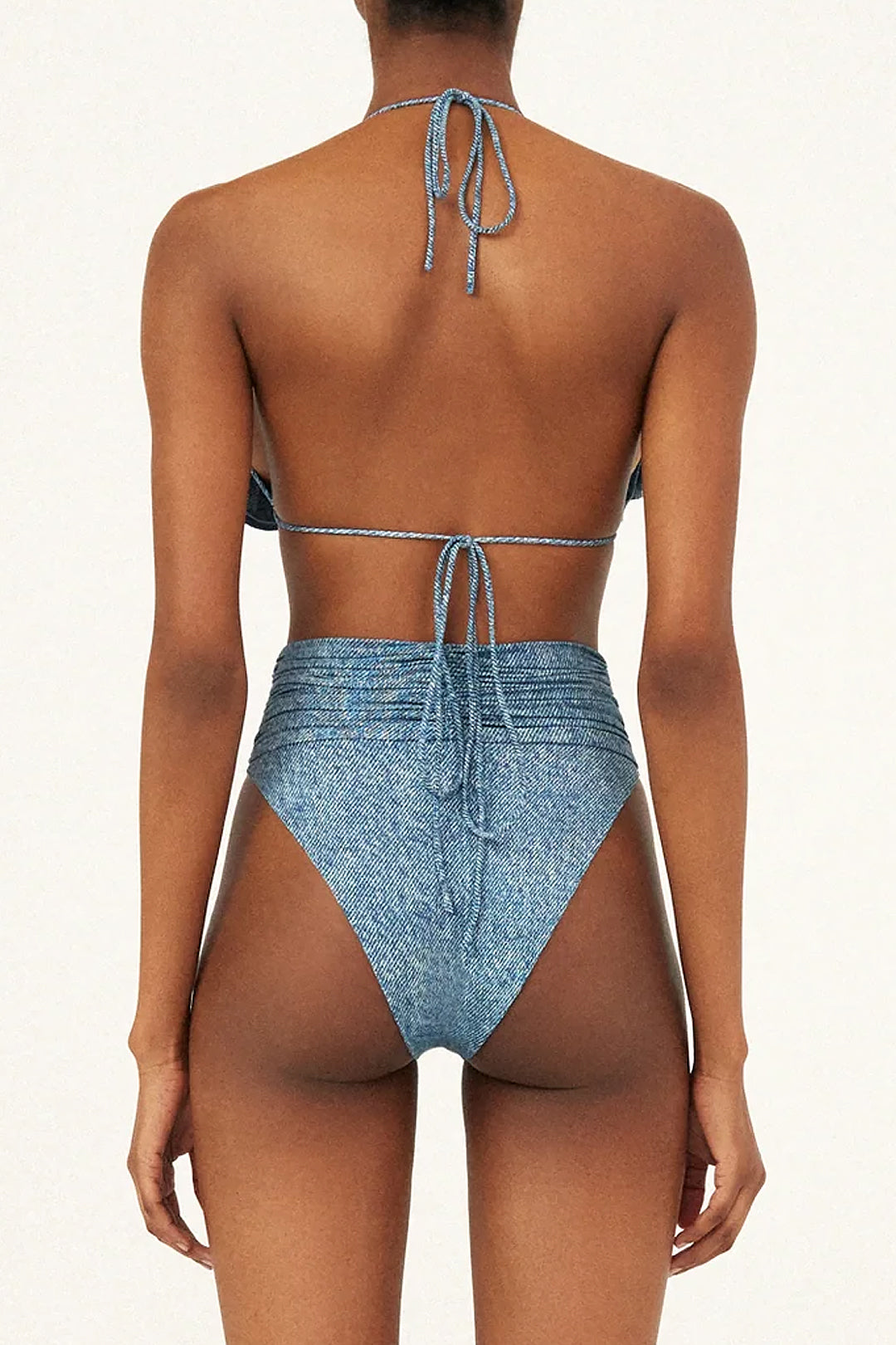 3D Flower Denim Halter Bikini Set - Y2K Aesthetic Swimwear for Trendy Summer Vibes 3D Flower Denim Halter Bikini Set - Y2K Aesthetic Swimwear for Trendy Summer Vibes