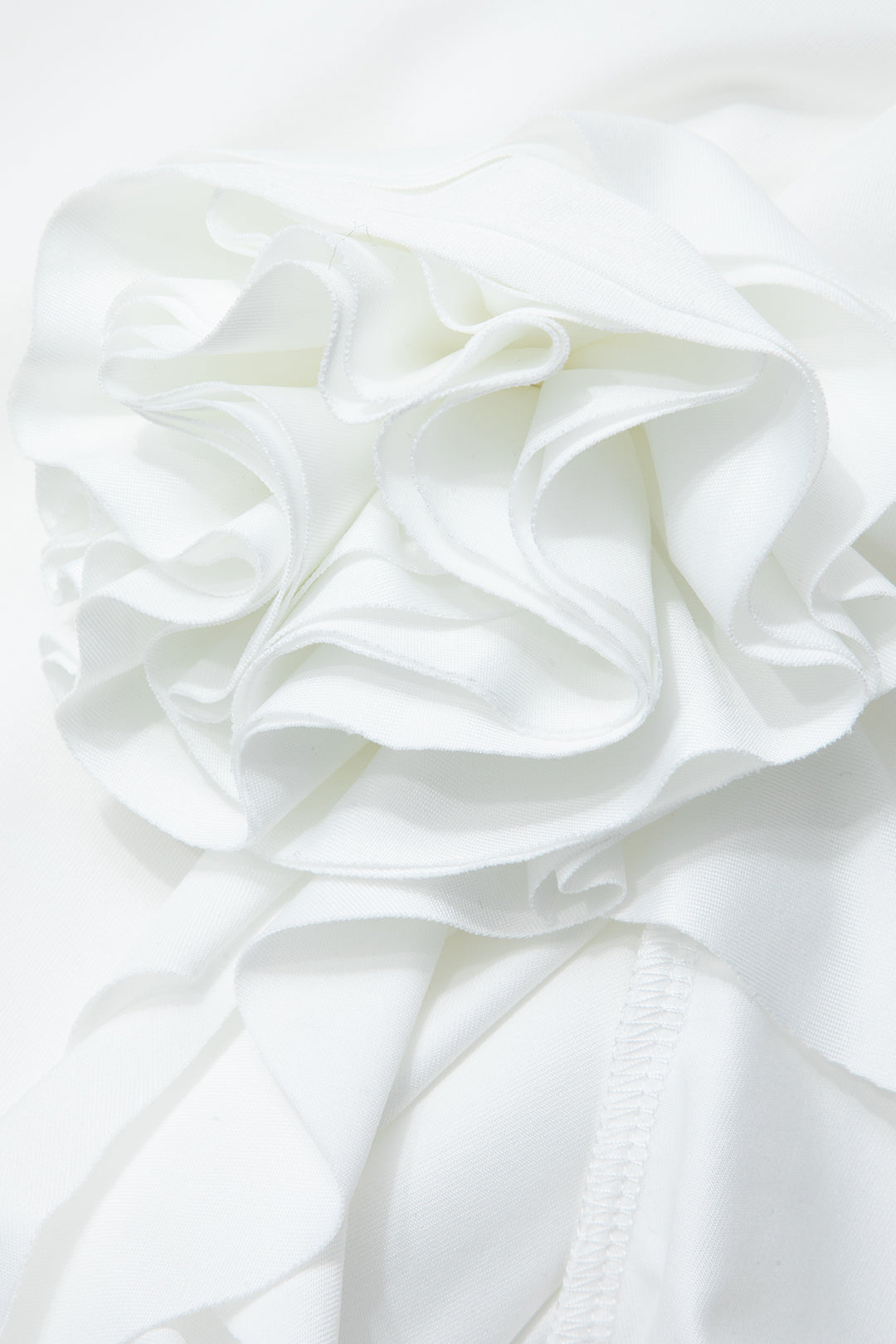 3D Flower Ruffle Slit Strapless Midi Dress - Y2K Aesthetic Floral Evening Wear 3D Flower Ruffle Slit Strapless Midi Dress - Y2K Aesthetic Floral Evening Wear