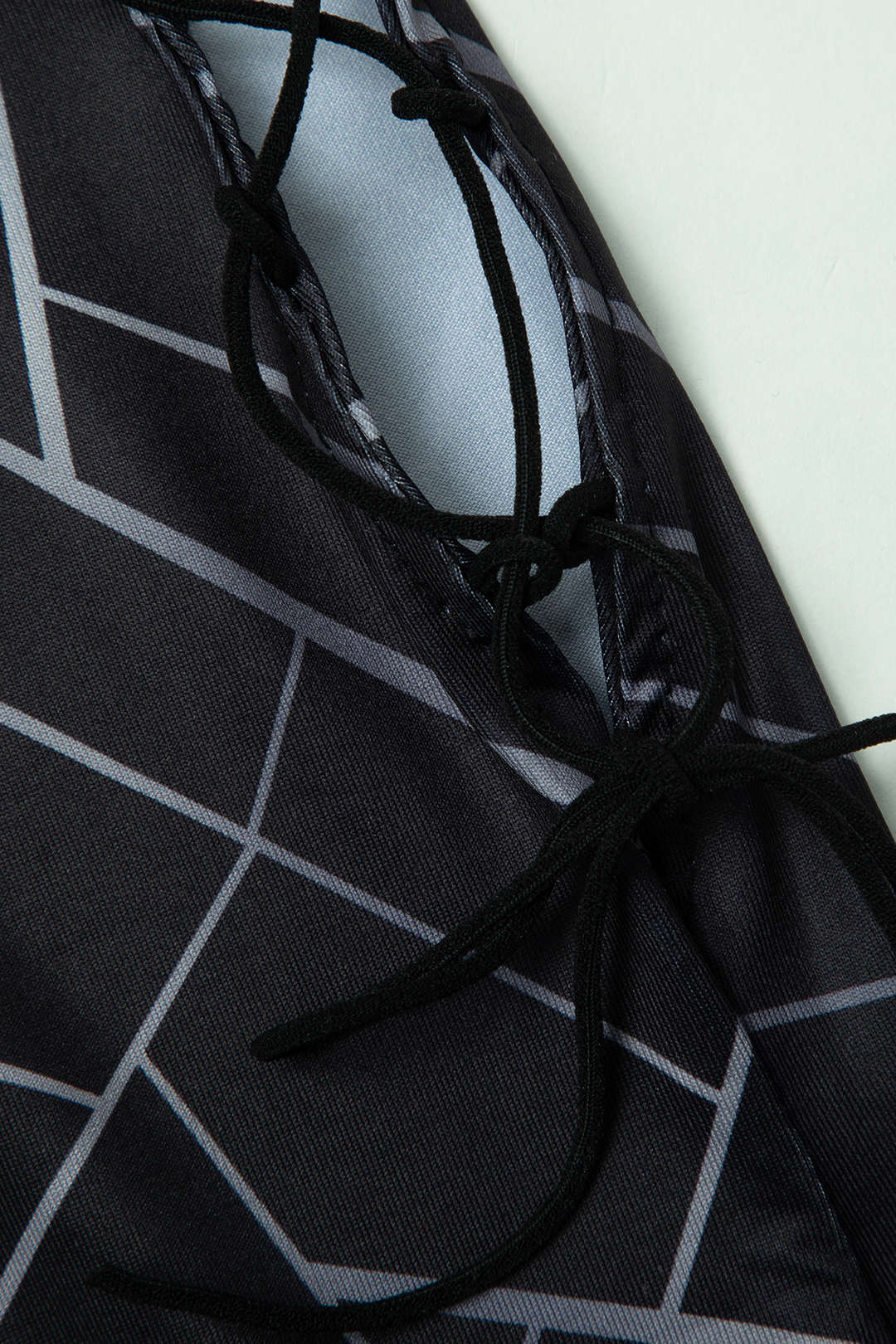 Abstract Line Print Side Tie Y2K Mini Dress - Trendy Sleeveless Aesthetic Outfit Abstract Line Print Side Tie Y2K Mini Dress - Trendy Sleeveless Aesthetic Outfit