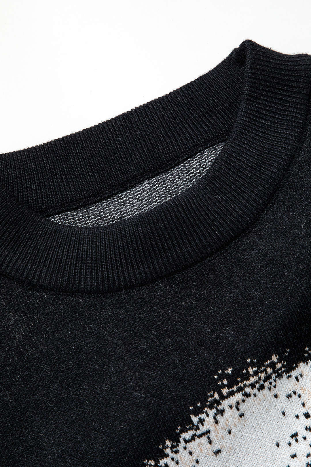 Abstract Pattern Y2K Aesthetic Round Neck Long Sleeve Sweater for Trendy Outfits Abstract Pattern Y2K Aesthetic Round Neck Long Sleeve Sweater for Trendy Outfits