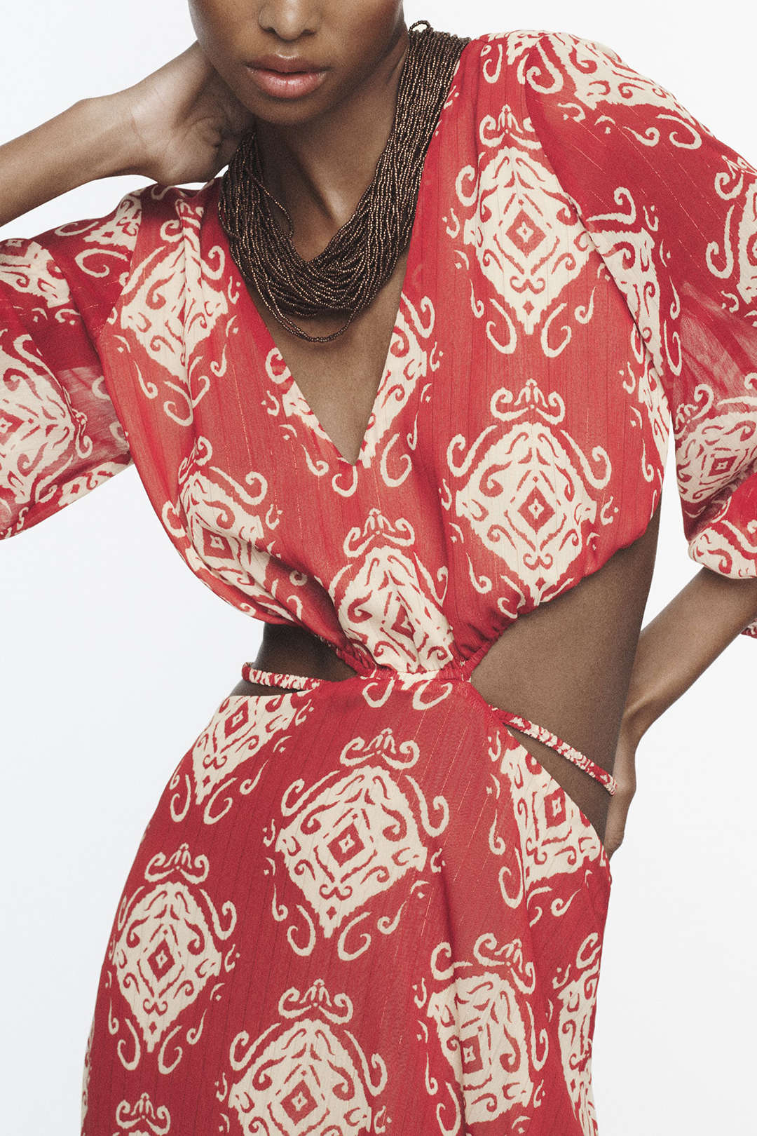 Abstract Print Cross Tie Backless Maxi Dress - Y2K Aesthetic Boho Style for Effortless Chic Abstract Print Cross Tie Backless Maxi Dress - Y2K Aesthetic Boho Style for Effortless Chic