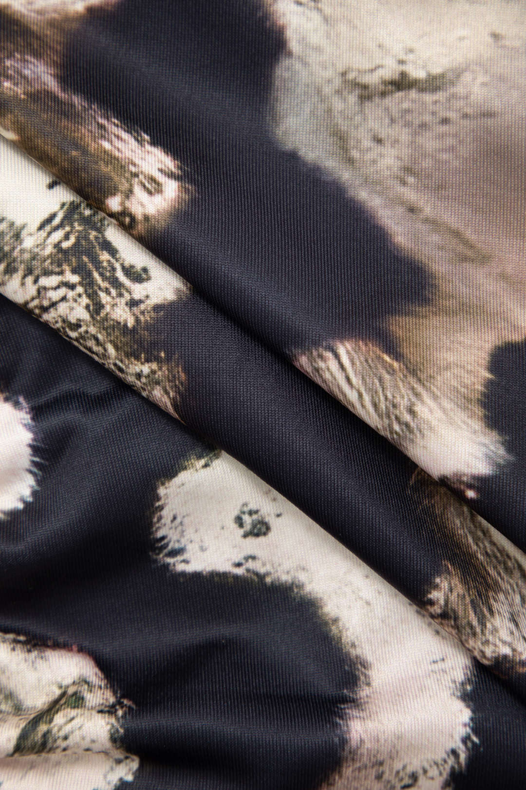 Abstract Print Drawstring Long Sleeve Top & Split Skirt Set for Y2K Aesthetic Outfits Abstract Print Drawstring Long Sleeve Top & Split Skirt Set for Y2K Aesthetic Outfits