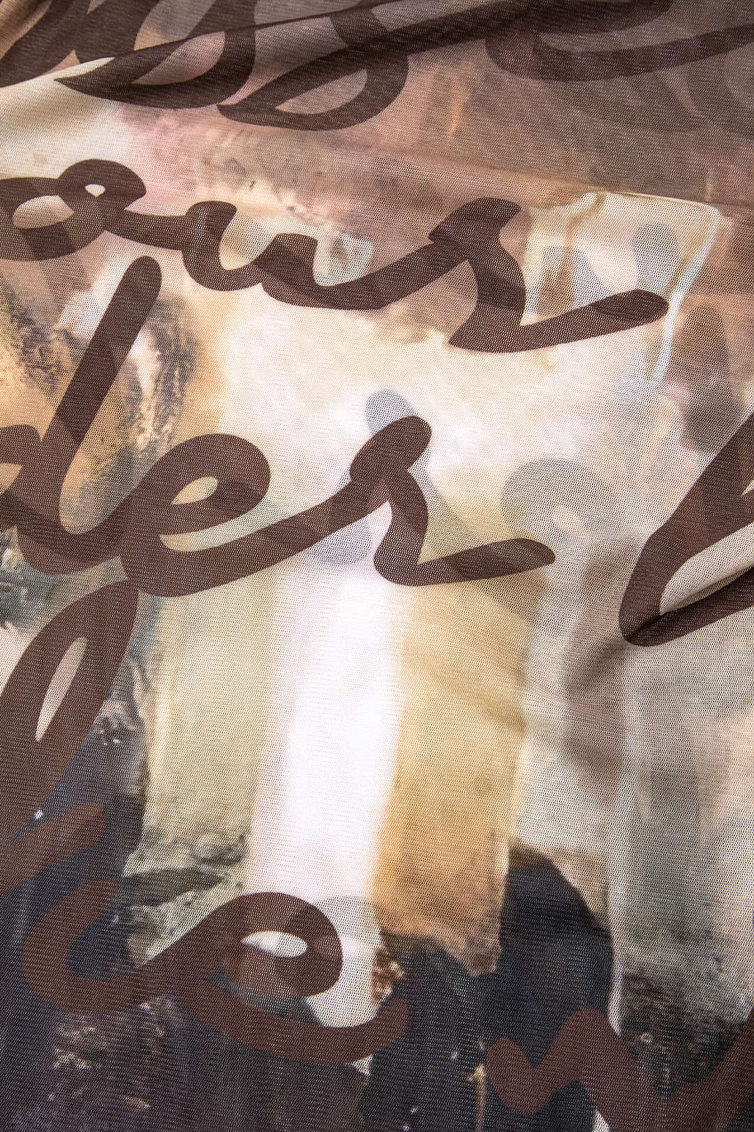 Abstract Print Mesh Long Sleeve Top - Y2K Aesthetic Cute Top for Grunge and Coquette Styles Abstract Print Mesh Long Sleeve Top - Y2K Aesthetic Cute Top for Grunge and Coquette Styles