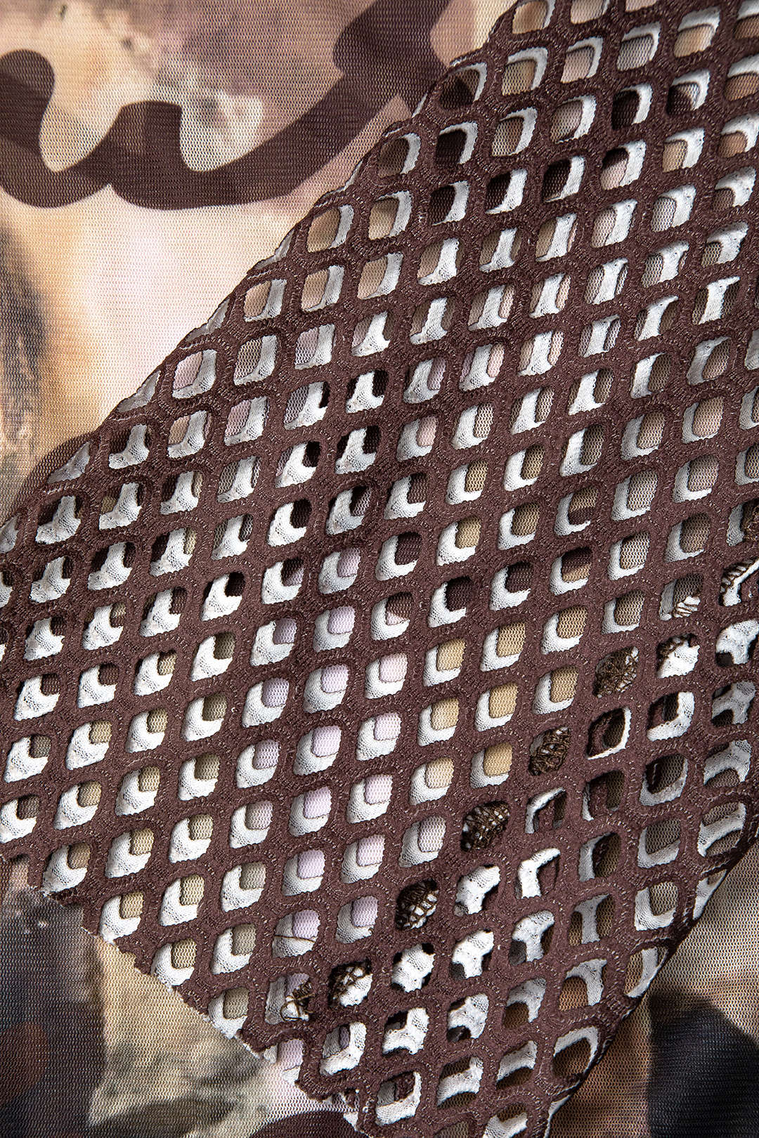 Abstract Print Mesh Long Sleeve Top - Y2K Aesthetic Cute Top for Grunge and Coquette Styles Abstract Print Mesh Long Sleeve Top - Y2K Aesthetic Cute Top for Grunge and Coquette Styles