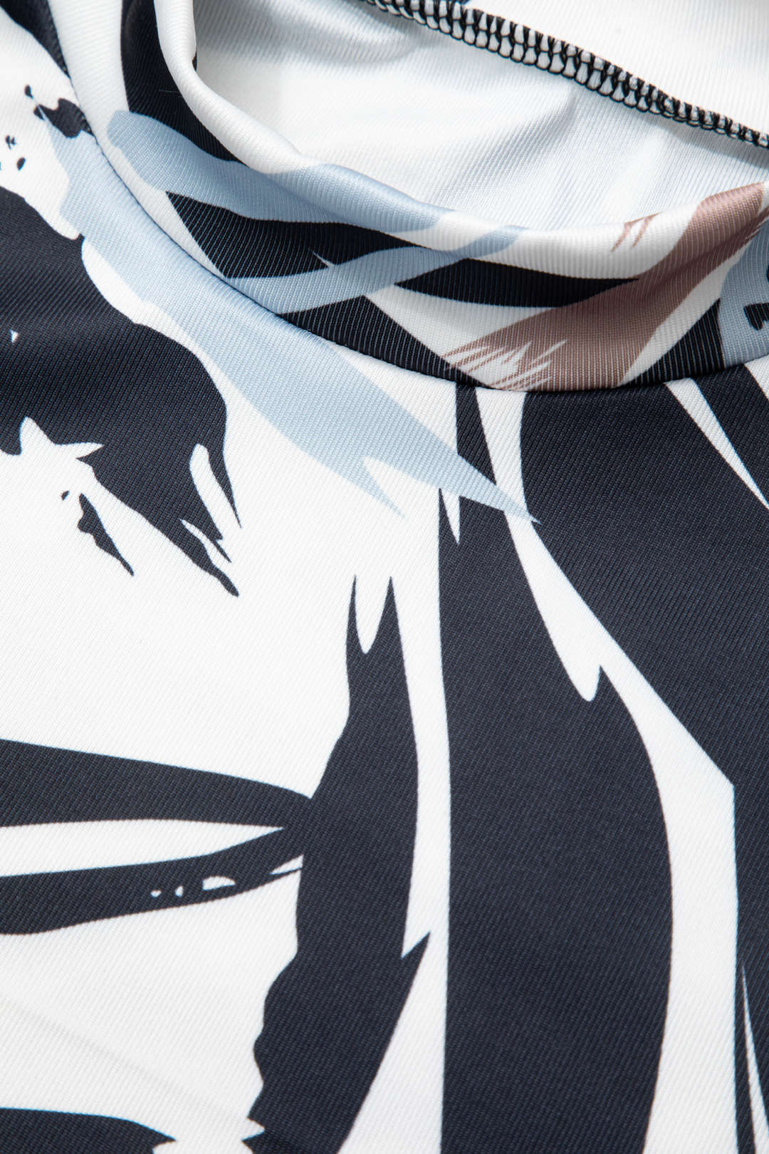 Abstract Print Mock Neck Long Sleeve Dress - Y2K Aesthetic Fashion for Trendy Outfits Abstract Print Mock Neck Long Sleeve Dress - Y2K Aesthetic Fashion for Trendy Outfits