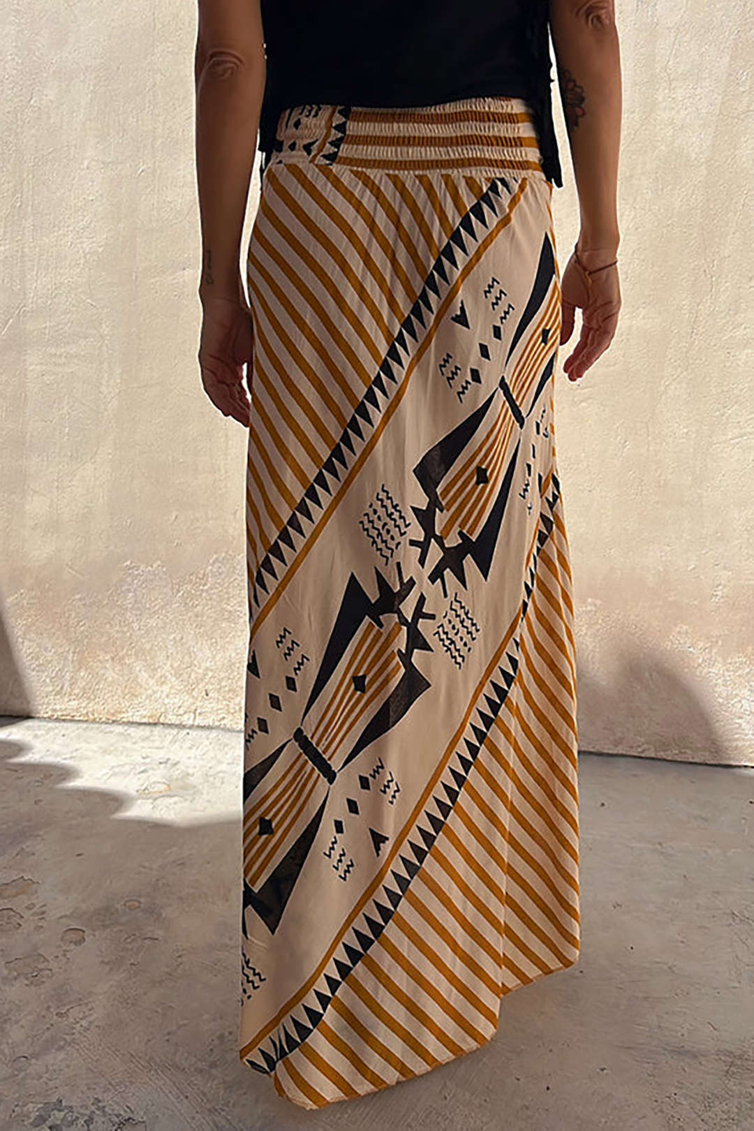 Abstract Print Pleated Maxi Skirt - Y2K Aesthetic Fashion for Trendy Outfits Abstract Print Pleated Maxi Skirt - Y2K Aesthetic Fashion for Trendy Outfits