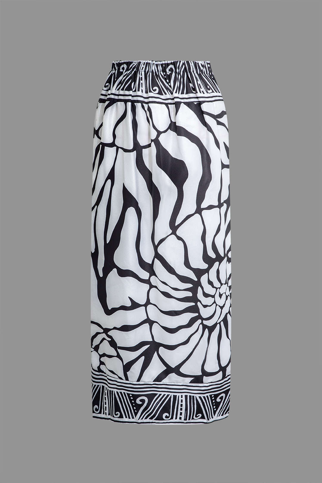 Abstract Print Pleated Midi Skirt - Y2K Aesthetic Layered Style for Trendy Outfits Abstract Print Pleated Midi Skirt - Y2K Aesthetic Layered Style for Trendy Outfits