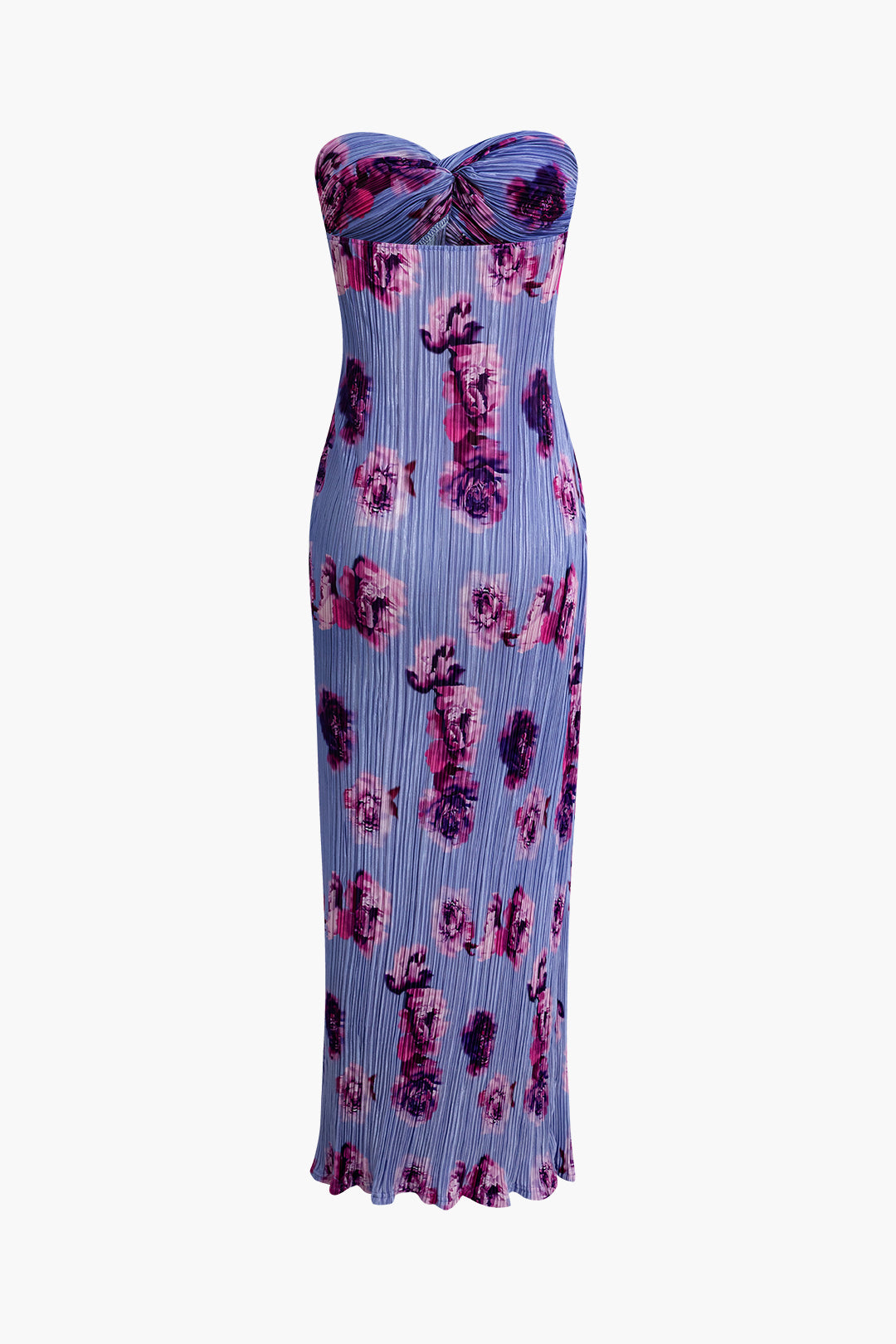 Abstract Print Plisse Strapless Maxi Dress - Y2K Aesthetic Fashion for Effortless Style Abstract Print Plisse Strapless Maxi Dress - Y2K Aesthetic Fashion for Effortless Style