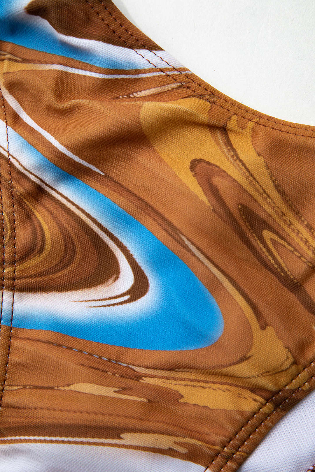 Abstract Print Tie Halter Bikini and Slit Midi Dress Swimsuit Set for Y2K Aesthetic Vibes Abstract Print Tie Halter Bikini and Slit Midi Dress Swimsuit Set for Y2K Aesthetic Vibes