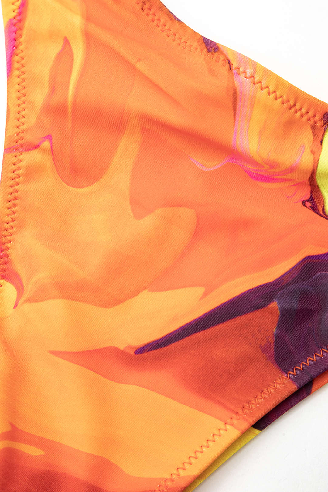 Abstract Print Tie Triangle Bikini Swimsuit - Y2K Aesthetic Swimwear for Trendy Summer Vibes Abstract Print Tie Triangle Bikini Swimsuit - Y2K Aesthetic Swimwear for Trendy Summer Vibes