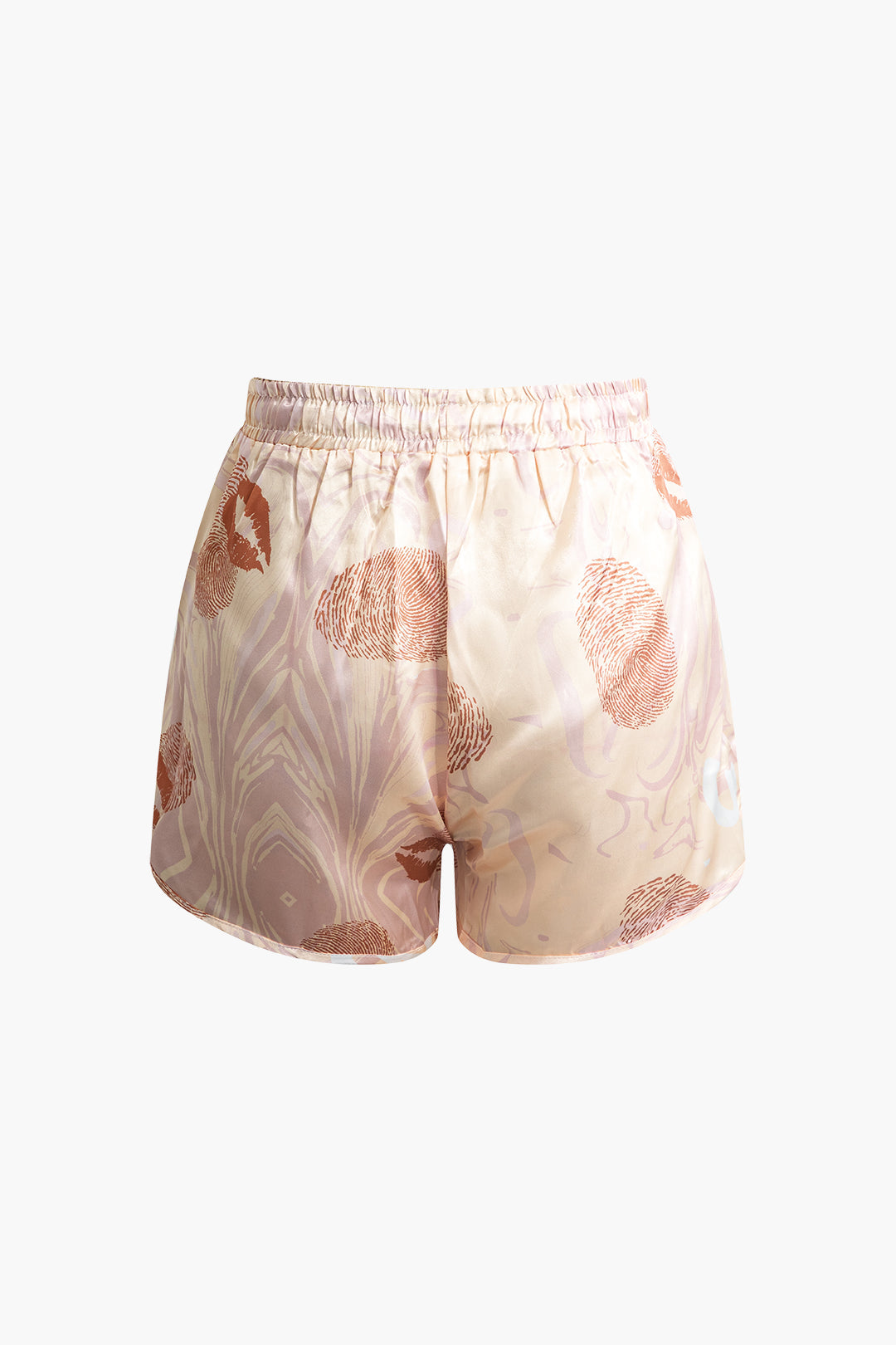 Abstract Print Y2K Aesthetic Knot Shirt and Shorts Set for Trendy Summer Outfits Abstract Print Y2K Aesthetic Knot Shirt and Shorts Set for Trendy Summer Outfits