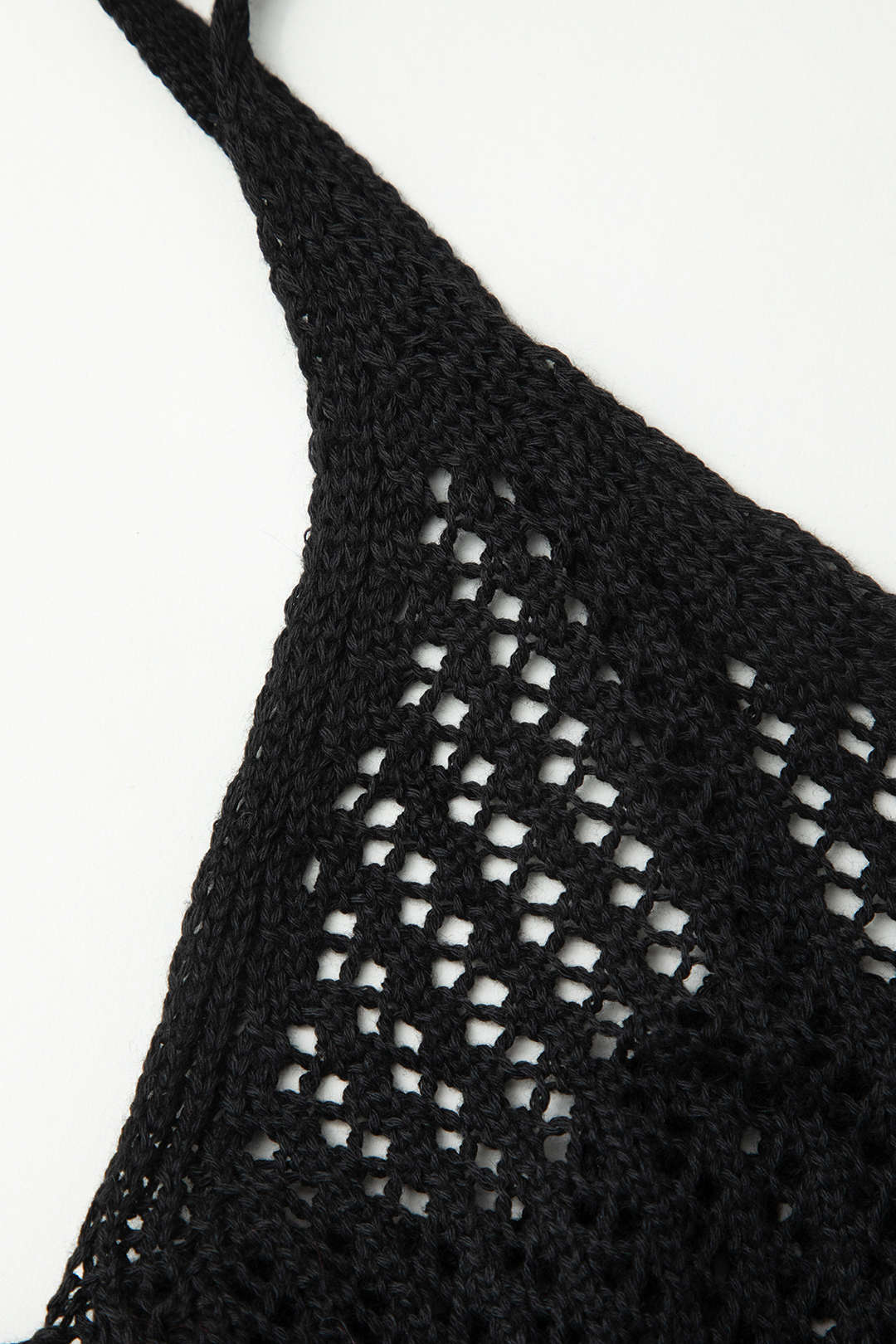 Adjustable Strap Open Knit Cami Top & Ruffle Hem Midi Skirt Set for Y2K Aesthetic Outfits Adjustable Strap Open Knit Cami Top & Ruffle Hem Midi Skirt Set for Y2K Aesthetic Outfits