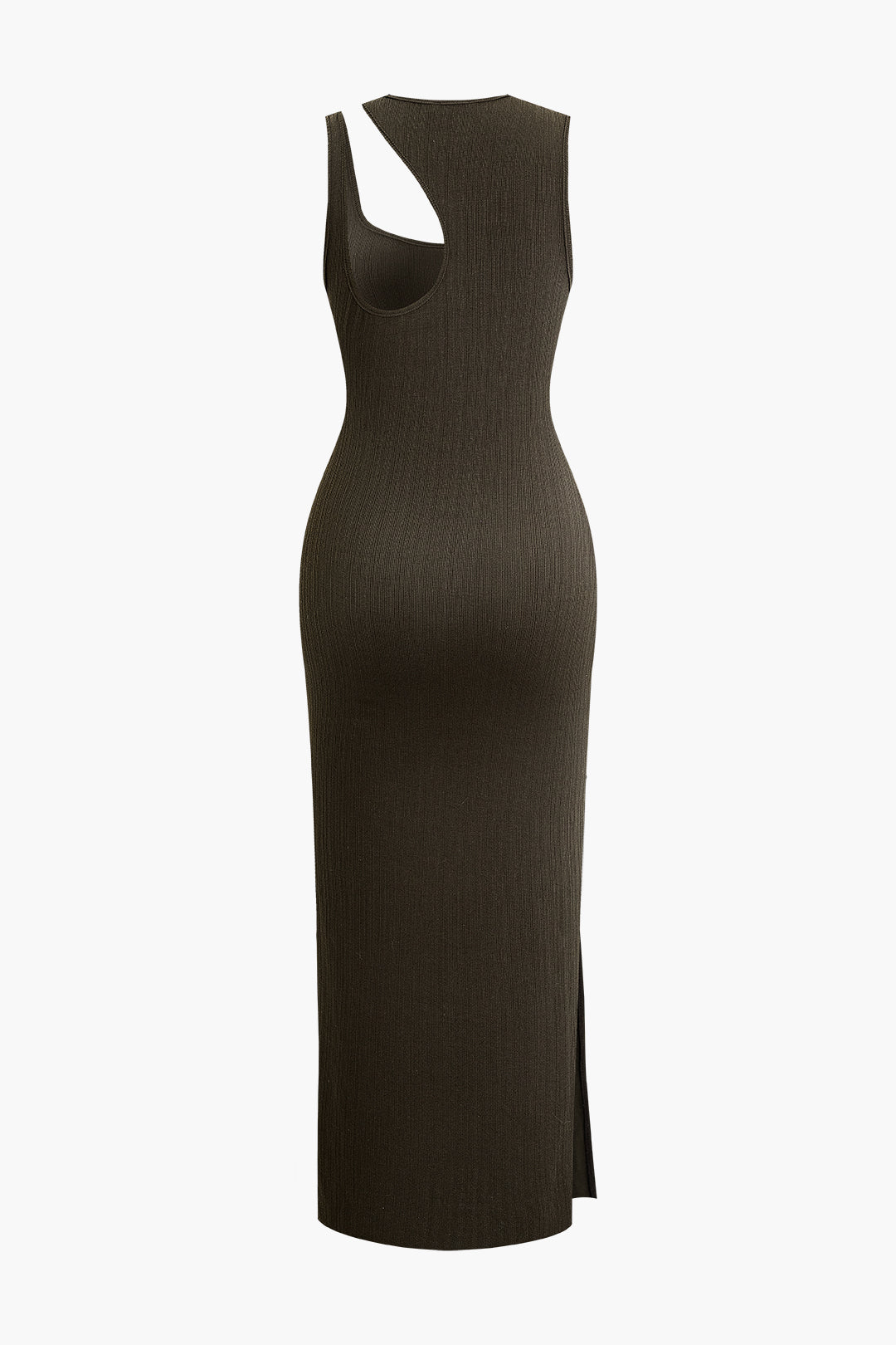 Asymmetric Cut-Out Sleeveless Slit Midi Dress for Y2K Aesthetic and Coquette Style Asymmetric Cut-Out Sleeveless Slit Midi Dress for Y2K Aesthetic and Coquette Style