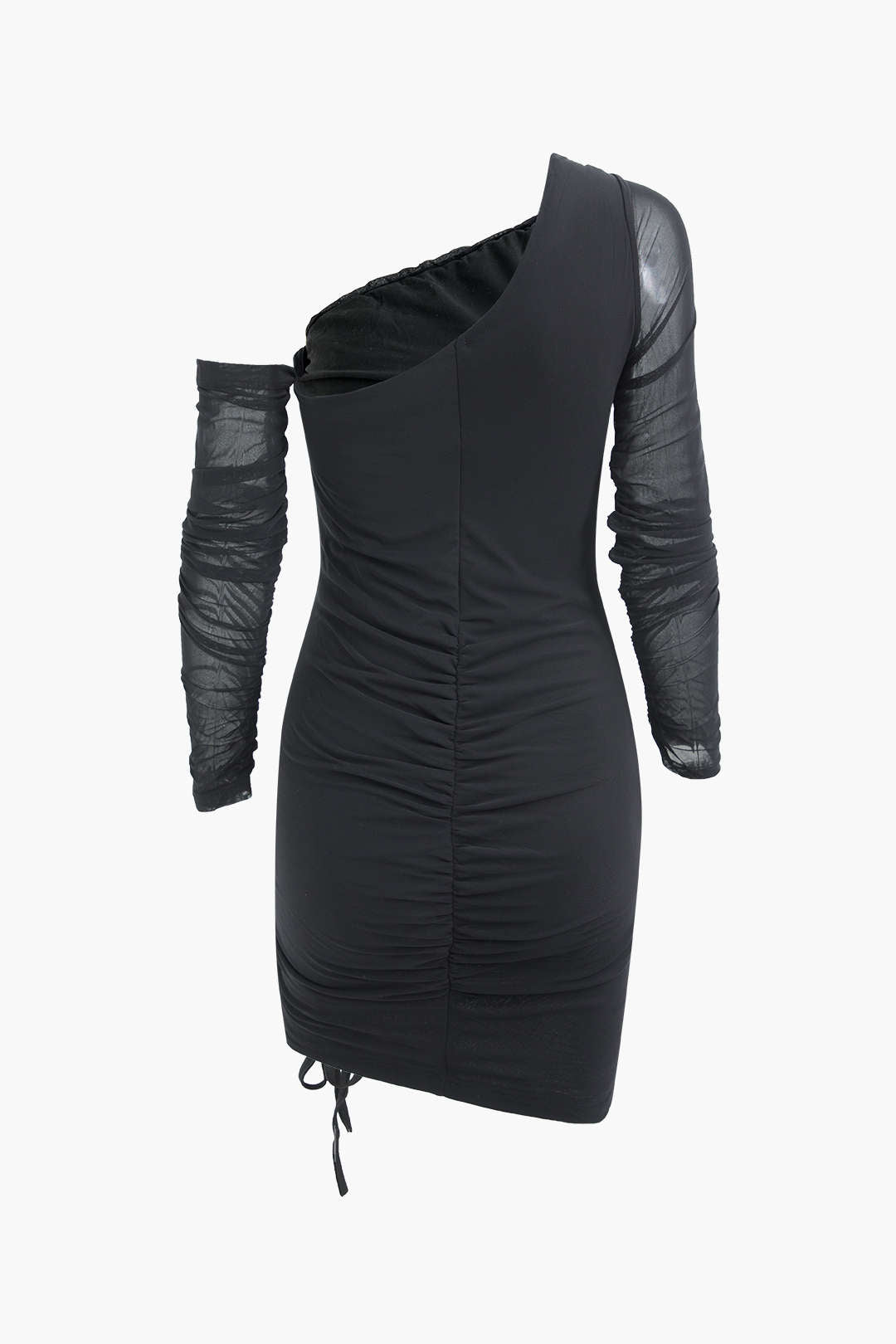 Asymmetric Off Shoulder Ruched Mini Dress in Y2K Style for Trendy Aesthetic Outfits Asymmetric Off Shoulder Ruched Mini Dress in Y2K Style for Trendy Aesthetic Outfits