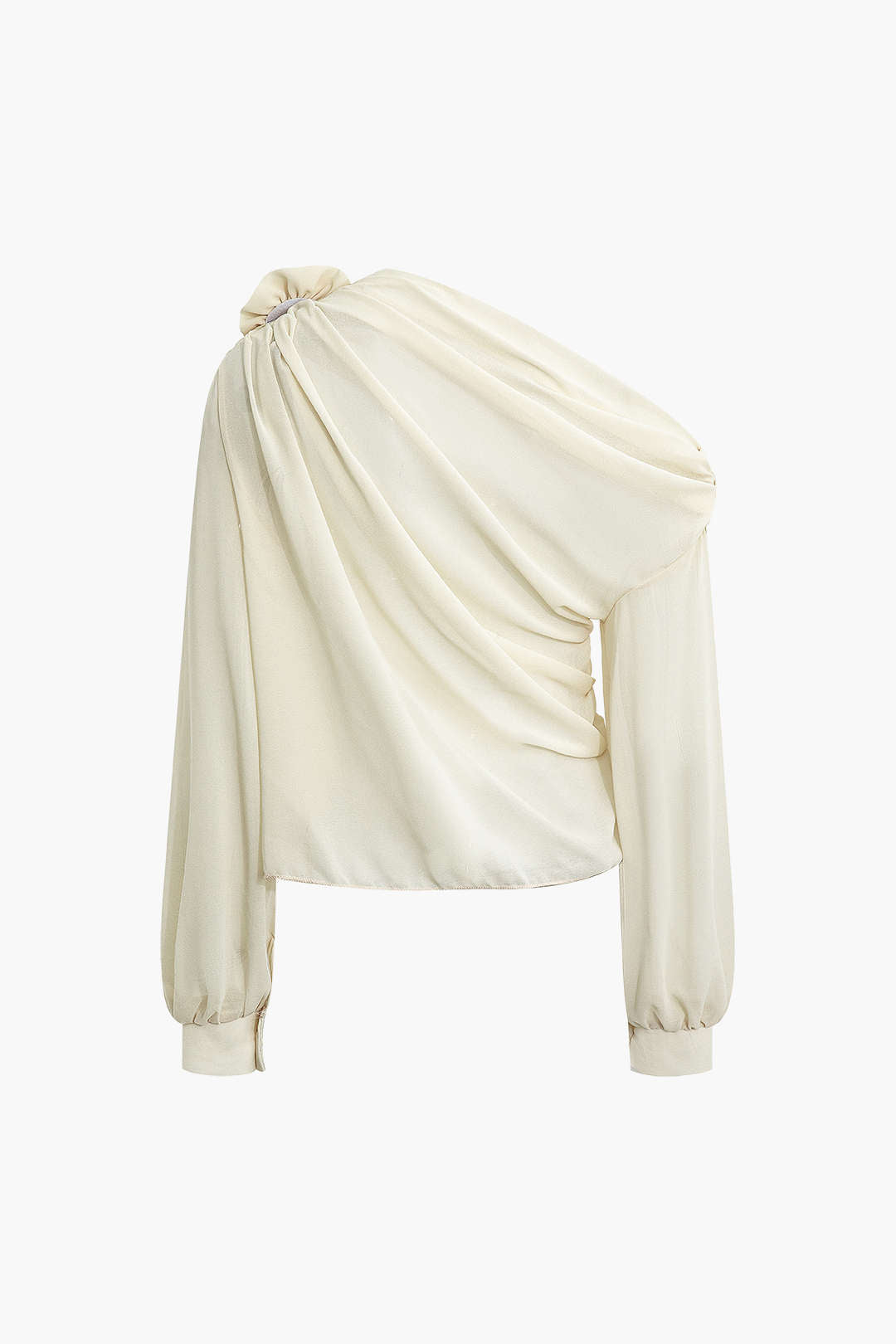 Asymmetrical 3D Flower Long Sleeve Top - Y2K Aesthetic Cute Top for Trendy Outfits Asymmetrical 3D Flower Long Sleeve Top - Y2K Aesthetic Cute Top for Trendy Outfits