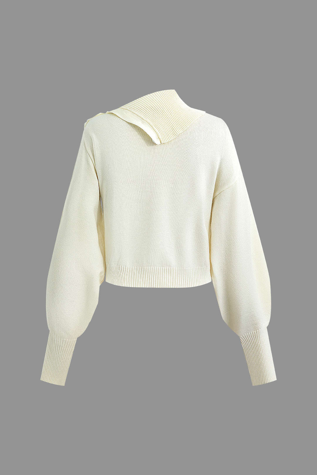 Asymmetrical Collar Long Sleeve Knit Top & Straight Leg Pants Set in Y2K Aesthetic Style Asymmetrical Collar Long Sleeve Knit Top & Straight Leg Pants Set in Y2K Aesthetic Style