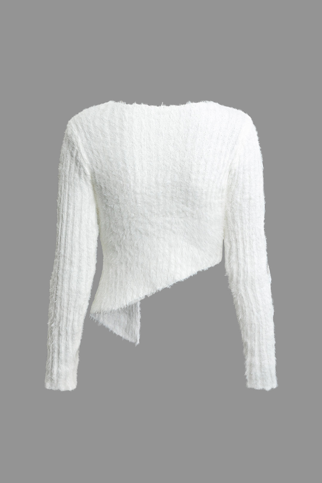 Asymmetrical Cut Out Long Sleeve Knit Top - Y2K Fashion Cute Aesthetic Top Asymmetrical Cut Out Long Sleeve Knit Top - Y2K Fashion Cute Aesthetic Top