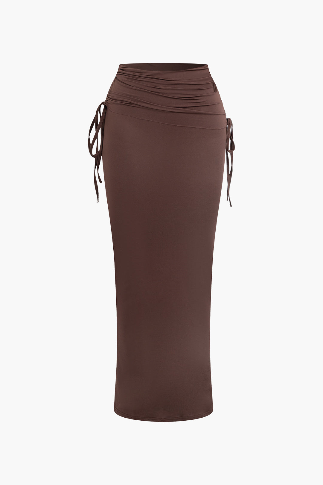 Asymmetrical Drawstring Crop Top and Maxi Skirt Set for Y2K Fashion Aesthetic Outfits Asymmetrical Drawstring Crop Top and Maxi Skirt Set for Y2K Fashion Aesthetic Outfits