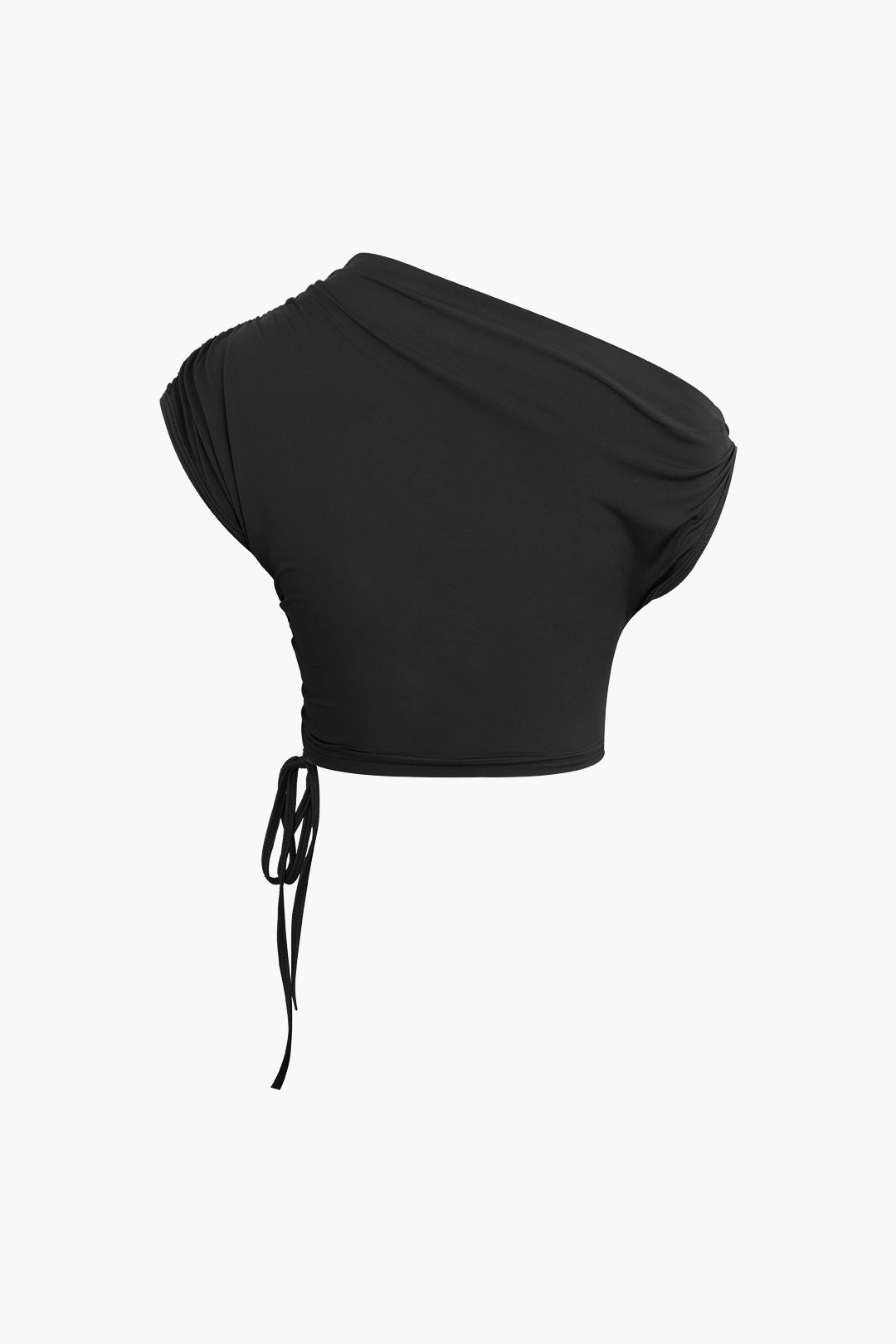 Asymmetrical Drawstring Crop Top and Maxi Skirt Set for Y2K Fashion Aesthetic Outfits Asymmetrical Drawstring Crop Top and Maxi Skirt Set for Y2K Fashion Aesthetic Outfits