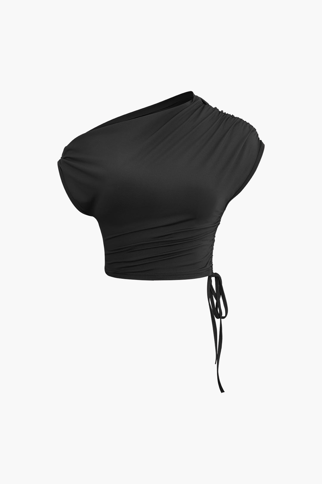 Asymmetrical Drawstring Crop Top and Maxi Skirt Set for Y2K Fashion Aesthetic Outfits Asymmetrical Drawstring Crop Top and Maxi Skirt Set for Y2K Fashion Aesthetic Outfits