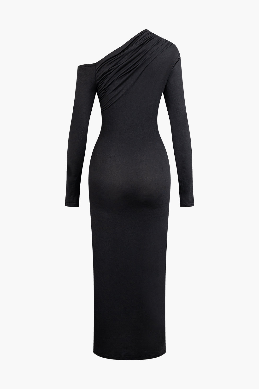 Asymmetrical Long Sleeve Maxi Dress in Y2K Style for a Chic Coquette Aesthetic Look Asymmetrical Long Sleeve Maxi Dress in Y2K Style for a Chic Coquette Aesthetic Look